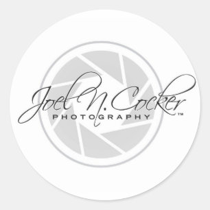 Joel N. Cocker Fotografy Logo Runder Aufkleber