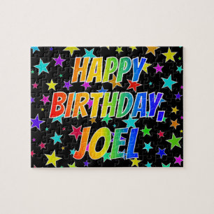 "JOEL" Vorname, Spaß "GLÜCKLICHER GEBURTSTAG" Puzzle
