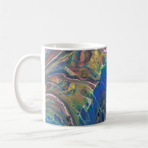 Joe's Abstrakte Kunst - Blue Butterfly - Coffee Cu Kaffeetasse