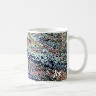 Joe's Abstrakte Kunst - Lila Waves - Kaffeekuppen Kaffeetasse