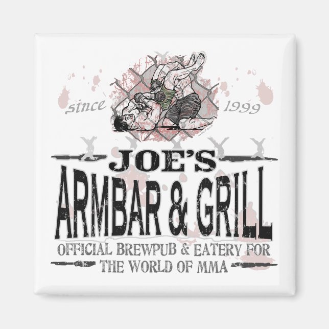 Joe's Armbar & Grill MIXED MARTIAL ARTS Gear Magnet (Vorne)