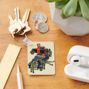 Joe's Full Service Gas Station, Vintages Geschäft Schlüsselanhänger