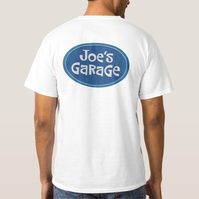"Joes Garage" Retro T-Shirt (Rückseite)