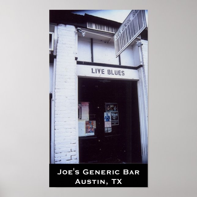 Joe's generisches Bar-Poster Poster (Vorne)