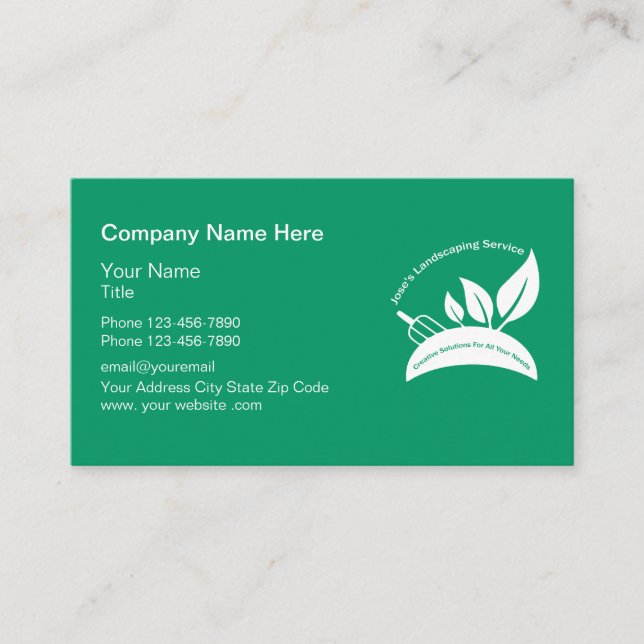 Joes Landscaping Business Card Visitenkarte (Vorderseite)