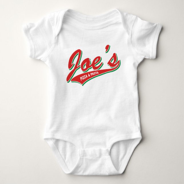 Joes Pizza u. Teigwaren Baby Strampler (Vorderseite)