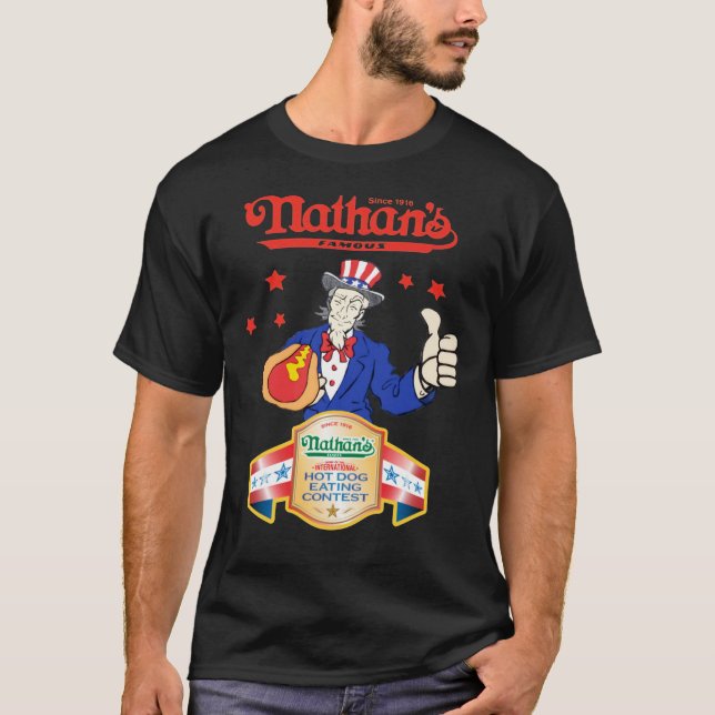 Joey Chestnut Nathans Hot Dog Essen 4. Juli T-Shirt (Vorderseite)