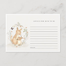 Joey Kangaroo Floral Advice for Mum Baby Shower Begleitkarte