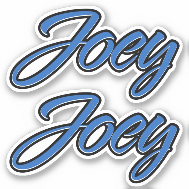 Joey Name blue Aufkleber Sticker Stickerset (Vorderseite)