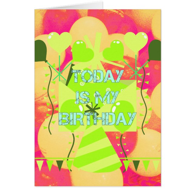 Joful Celebration Design: Heute ist mein Geburtsta (Vorne)