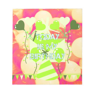 Joful Celebration Design: Heute ist mein Geburtsta Notizblock