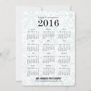 Joful Flakes Calendar Business Holiday Card Feiertagskarte