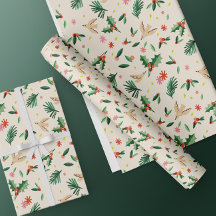 Joful Woodland Bird Weihnachtswrapping Paper