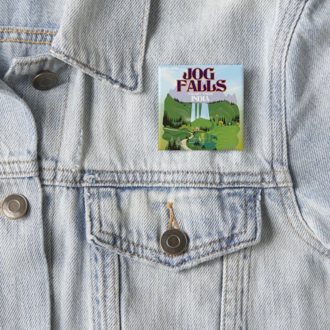 Jog Falls, Jog Falls, Sagara taluk von Karnataka Button (Beispiel)