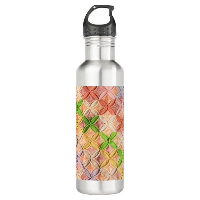 Jogakbo, Handnähartikel aus MosiGolf Balls Edelstahlflasche (Vorderseite)