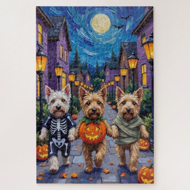 Jogge in Halloween-Kostümen Puzzle (Vertikal)
