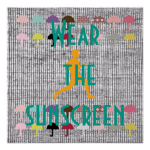 Joggen Beach Sunscreen Motivierend Poster