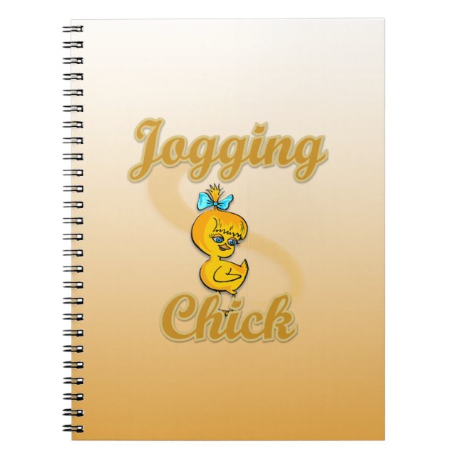 Joggen Chick Notizblock (Vorderseite)