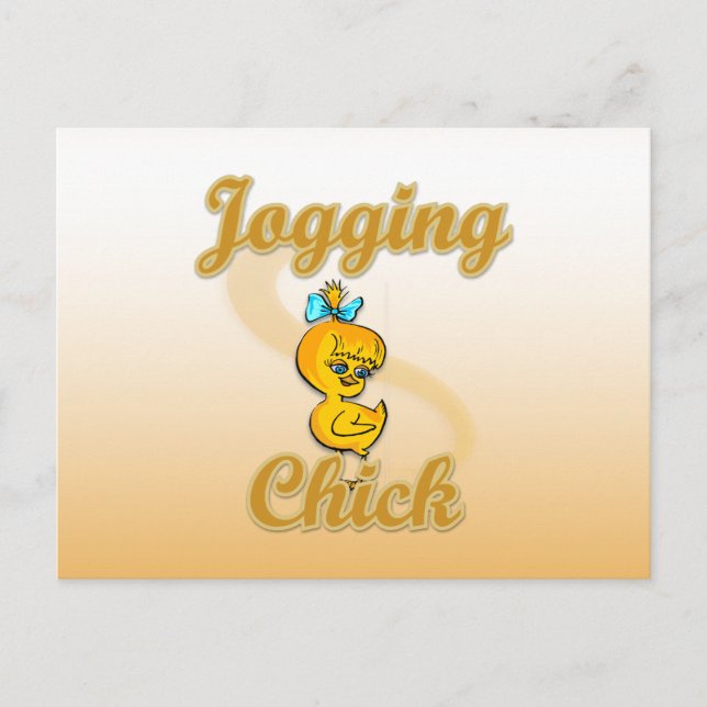 Joggen Chick Postkarte (Vorderseite)