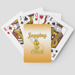 Joggen Chick Spielkarten