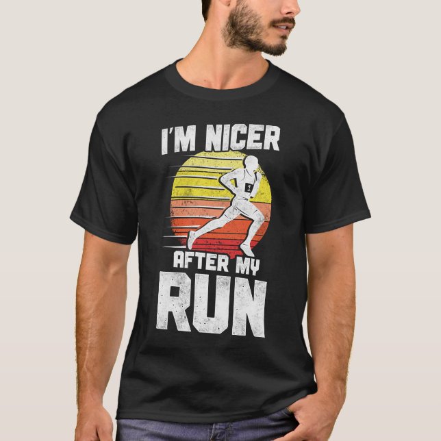 Joggen laufen Ich bin nackter nach meinem Run Vint T-Shirt (Vorderseite)