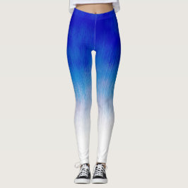 Joggen Royal Blue Ice Rain Design Leggings