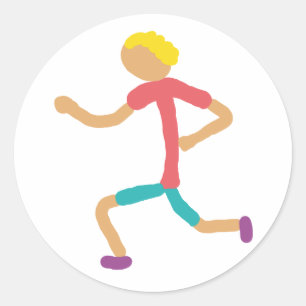 Joggen Runder Aufkleber