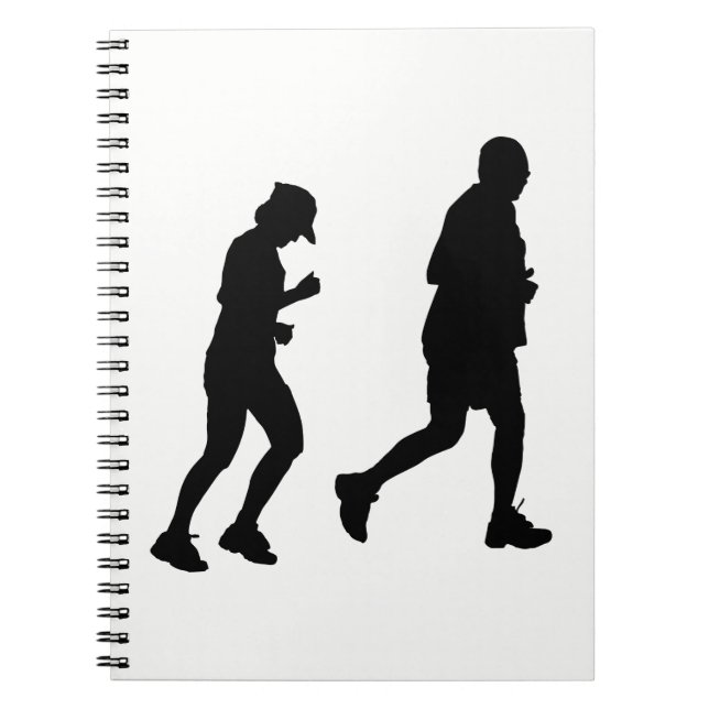 Joggen Silhouette Notizblock (Vorderseite)