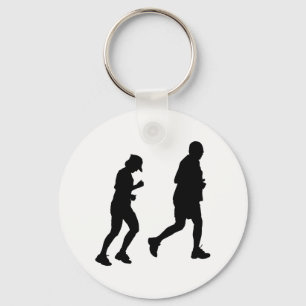 Joggen Silhouette Schlüsselanhänger