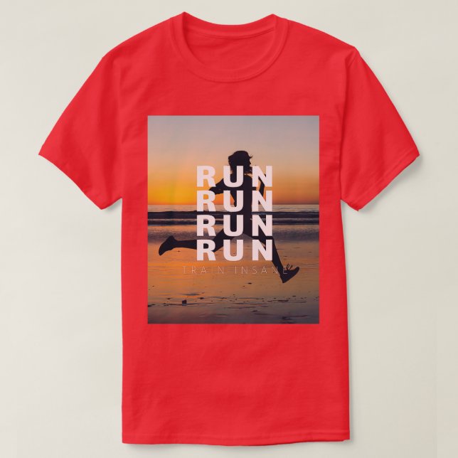 Joggen Sport Herzfrequenz und Kalorienverbrauch T-Shirt (Design vorne)