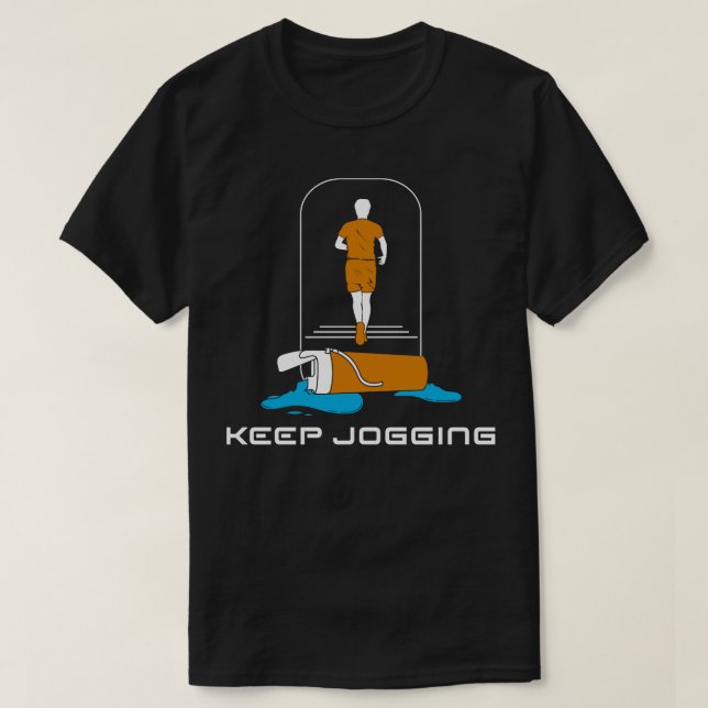 Joggen und Trinken T-Shirt (Design vorne)