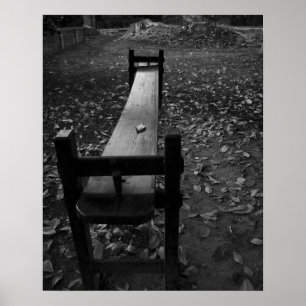 Jogglin' Board in Schwarz und Weiß Poster