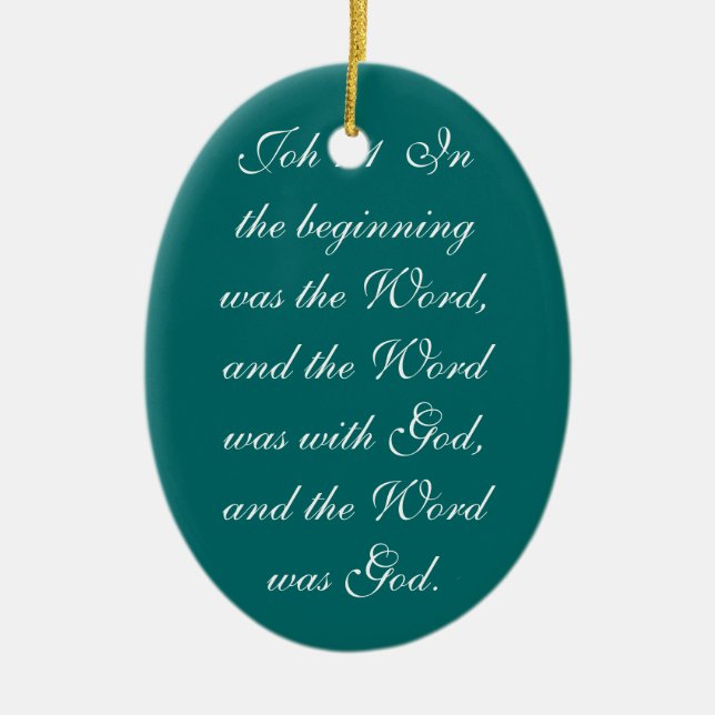 Joh 1:14 und das Wort wurden Fleisch und blieben Keramikornament (Vorne)