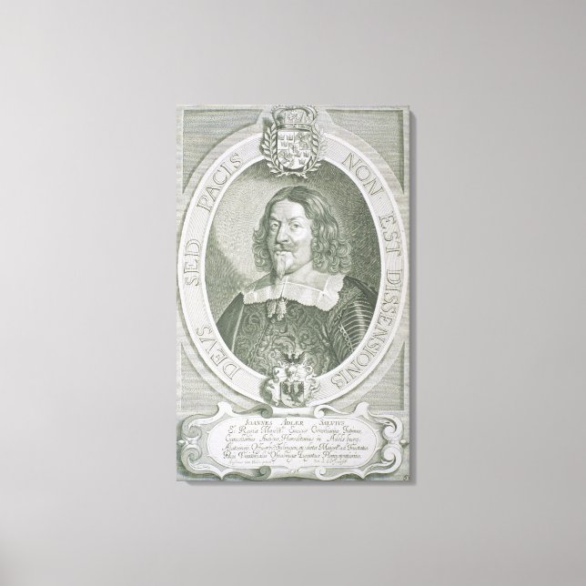 Johann Adler Salvius (1590-1652) von "Portraits d Leinwanddruck (Vorderseite)