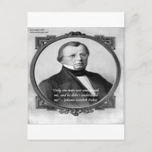 Johann Fichte "Missverstanden" Zitat Postkarte
