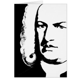 Johann Sebastian Bach abstrakt in Schwarz und weiß
