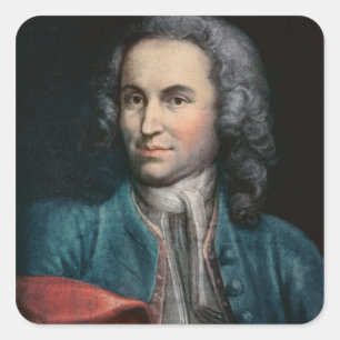 Johann Sebastian Bach c.1715 Quadratischer Aufkleber