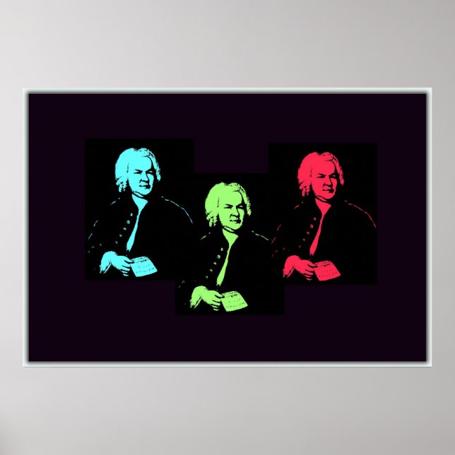 Johann Sebastian Bach Collage Poster (Vorne)