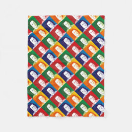 Johann Sebastian Bach im Cartoon Stil Fleecedecke