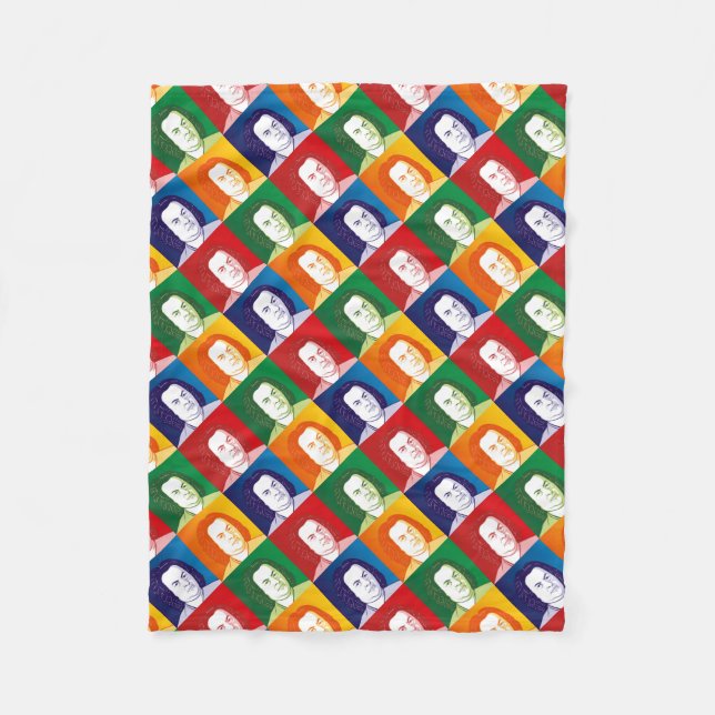 Johann Sebastian Bach im Cartoon Stil Fleecedecke (Vorderseite)