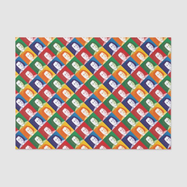 Johann Sebastian Bach im Cartoon Stil Seidenpapier (Vorderseite)