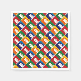 Johann Sebastian Bach im Cartoon Stil Serviette