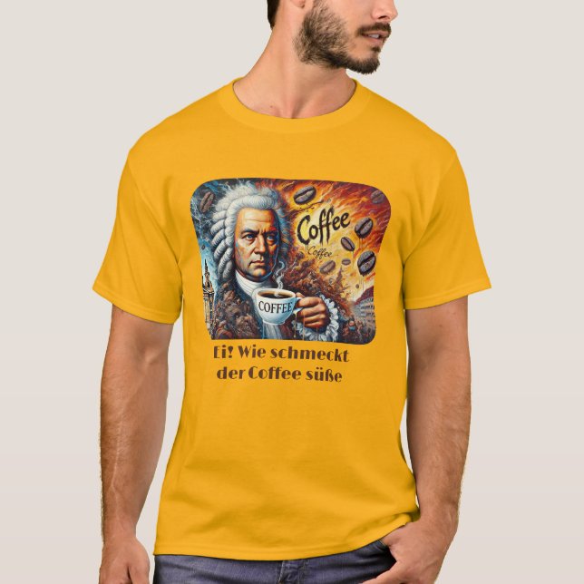 Johann Sebastian Bach Kaffee Men's Basic T - Shirt (Vorderseite)