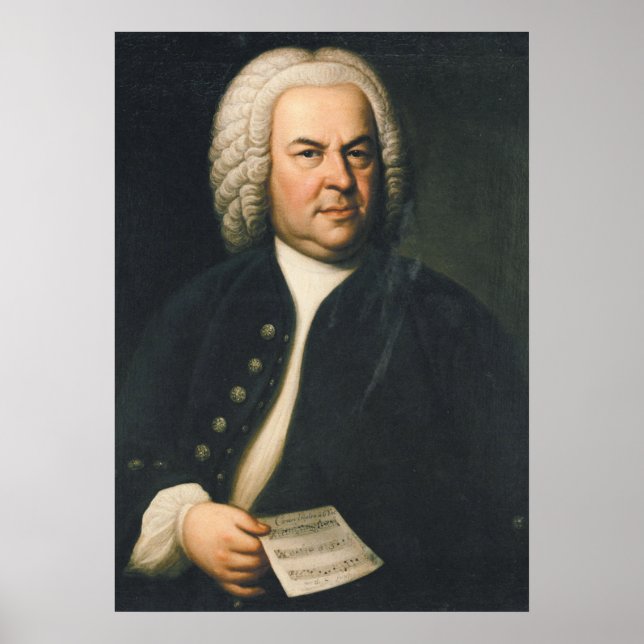 Johann Sebastian Bach - Komponist Poster (Vorne)