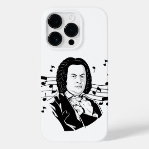 Johann Sebastian Bach Portrait and Bust with Notes Case-Mate iPhone 14 Pro Hülle