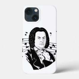 Johann Sebastian Bach Portrait and Bust with Notes Case-Mate iPhone Hülle