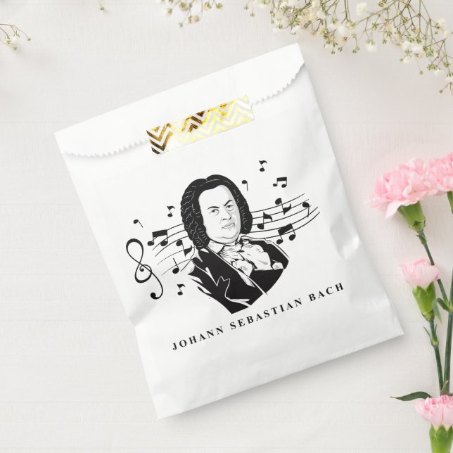 Johann Sebastian Bach Portrait and Bust with Notes Geschenktütchen (Versiegelt)