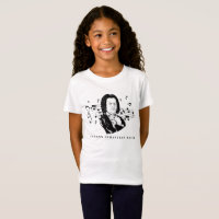 Johann Sebastian Bach Portrait and Bust with Notes