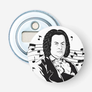 Johann Sebastian Bach Portrait / Büste mit Anmerku Flaschenöffner