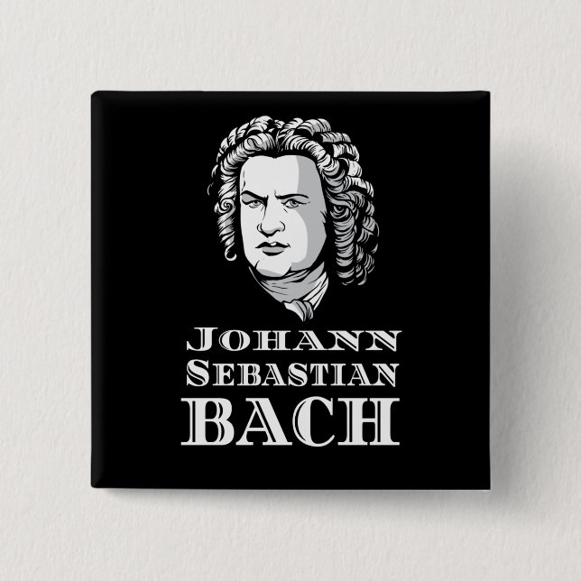 Johann Sebastian Bach Portrait Button (Vorderseite)